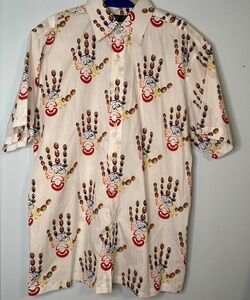 Vintage Y2K Brock Jeans Button Up Pokeball‎ Pokémon Shirt Size XL Mens